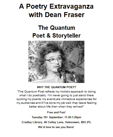 Cradley Library - The Quantum Poet and Storyteller: Dean Fraser